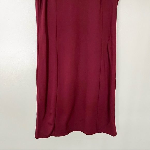 NWT J. Jill Women’s Ponte Knit Sleeveless Midi Dress Bordeaux Red Size XS - Picture 6 of 8